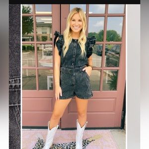 Le Lis Jackson denim romper - new